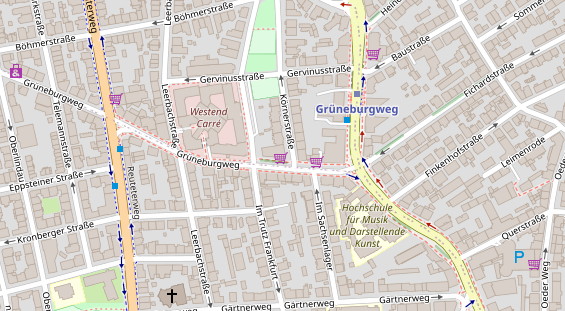 Physiotherapie auf Satellitenbild