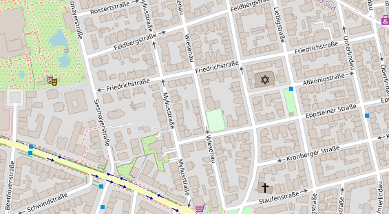 Physiotherapie auf Satellitenbild