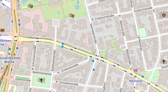 Physiotherapie auf Satellitenbild