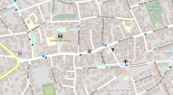 Physiotherapie auf Satellitenbild