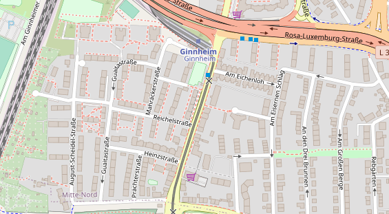 Physiotherapie auf Satellitenbild