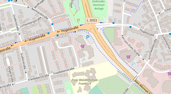 Physiotherapie auf Satellitenbild