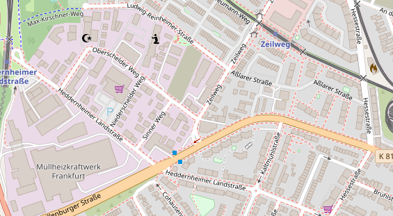 Physiotherapie auf Satellitenbild