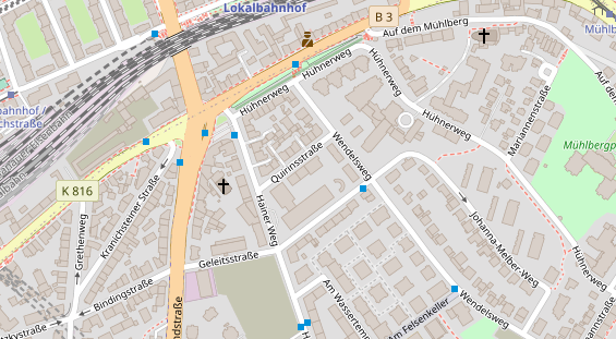 Physiotherapie auf Satellitenbild