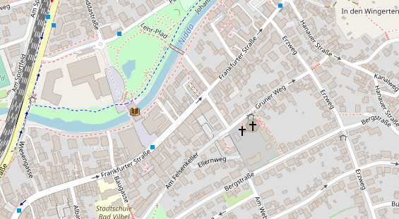 Physiotherapie auf Satellitenbild