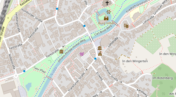 Physiotherapie auf Satellitenbild