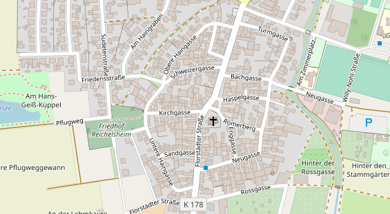 Physiotherapie auf Satellitenbild