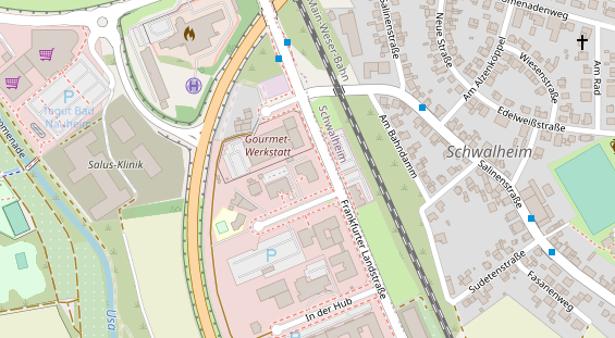 Physiotherapie auf Satellitenbild