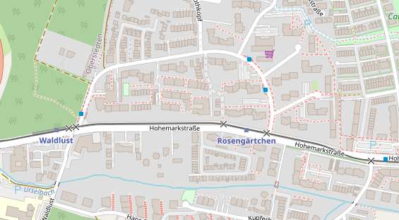 Physiotherapie auf Satellitenbild