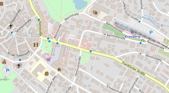 Physiotherapie auf Satellitenbild