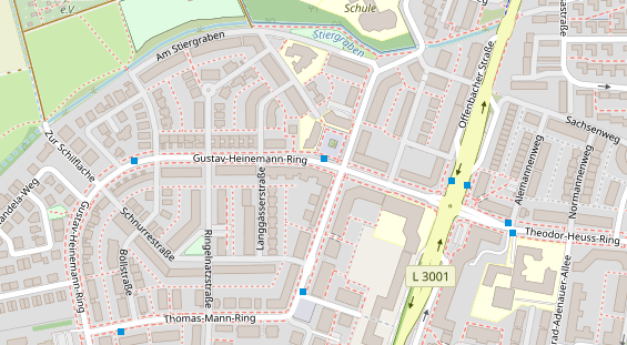 Physiotherapie auf Satellitenbild