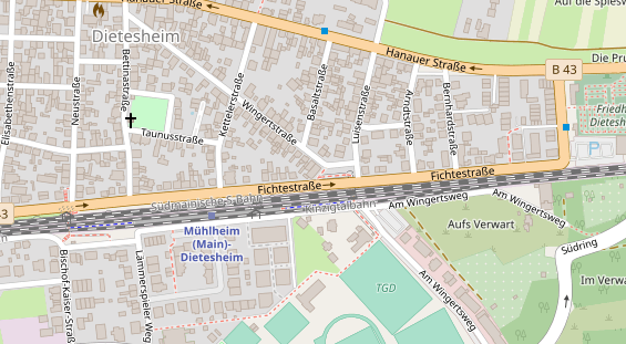 Physiotherapie auf Satellitenbild