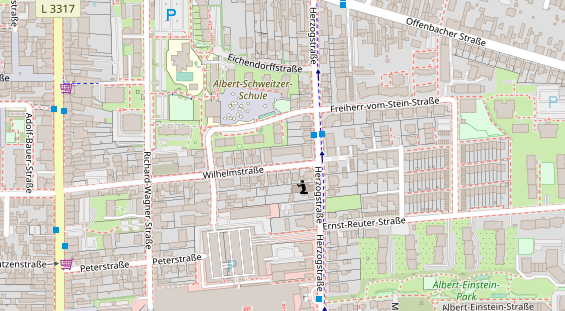 Physiotherapie auf Satellitenbild