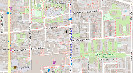 Physiotherapie auf Satellitenbild