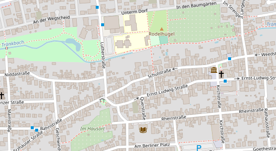 Physiotherapie auf Satellitenbild