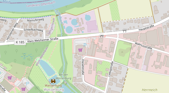 Physiotherapie auf Satellitenbild