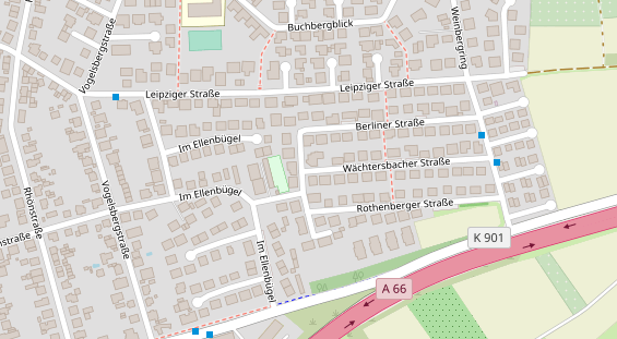 Physiotherapie auf Satellitenbild