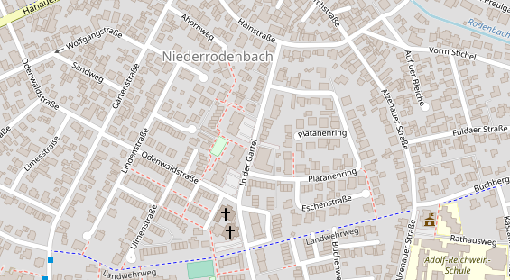 Physiotherapie auf Satellitenbild