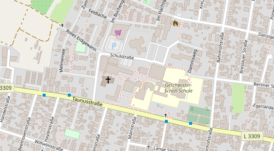 Physiotherapie auf Satellitenbild