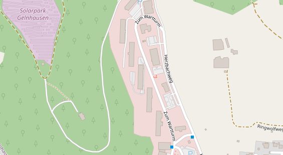 Physiotherapie auf Satellitenbild