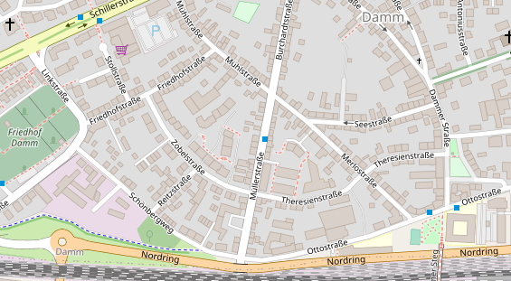 Physiotherapie auf Satellitenbild