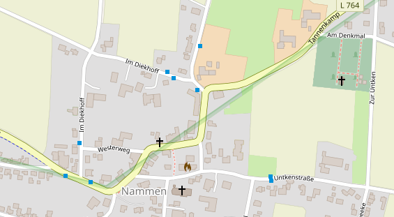 Physiotherapie auf Satellitenbild