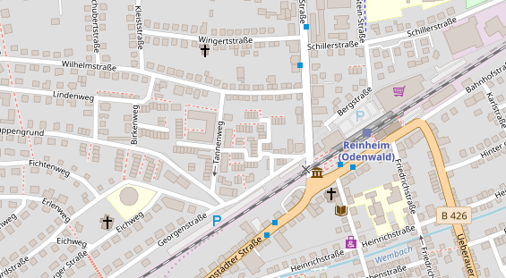 Physiotherapie auf Satellitenbild