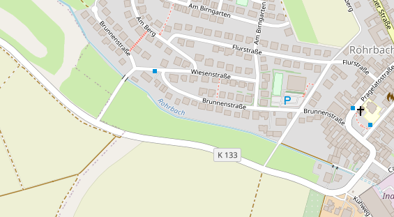 Physiotherapie auf Satellitenbild