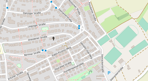 Physiotherapie auf Satellitenbild