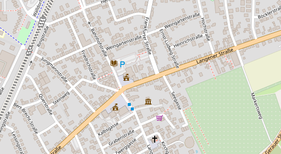 Physiotherapie auf Satellitenbild