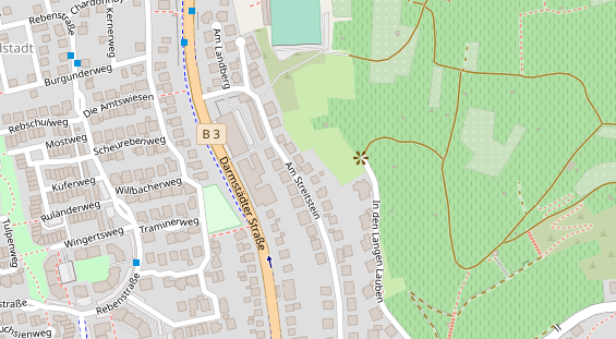 Physiotherapie auf Satellitenbild