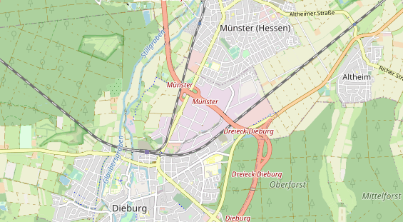 physical therapy on map