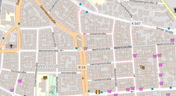 Physiotherapie auf Satellitenbild