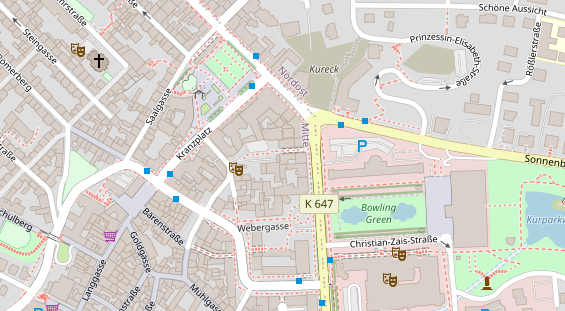 Physiotherapie auf Satellitenbild