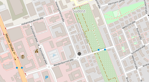 Physiotherapie auf Satellitenbild