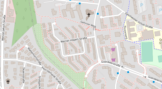 Physiotherapie auf Satellitenbild