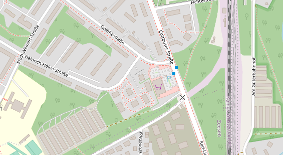 Physiotherapie auf Satellitenbild