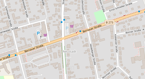 Physiotherapie auf Satellitenbild