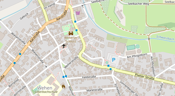 Physiotherapie auf Satellitenbild