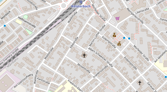 Physiotherapie auf Satellitenbild