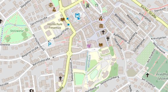 Physiotherapie auf Satellitenbild