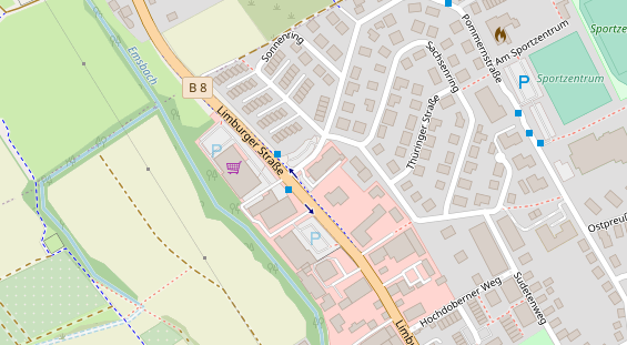 Physiotherapie auf Satellitenbild