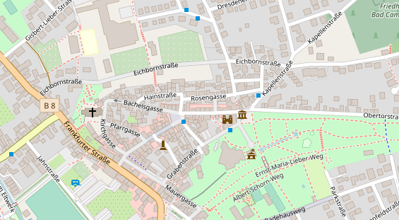 Physiotherapie auf Satellitenbild