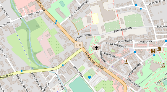 Physiotherapie auf Satellitenbild