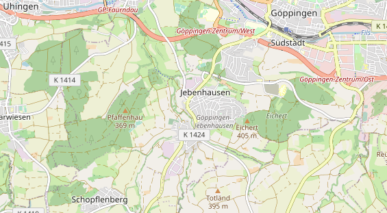 physical therapy on map