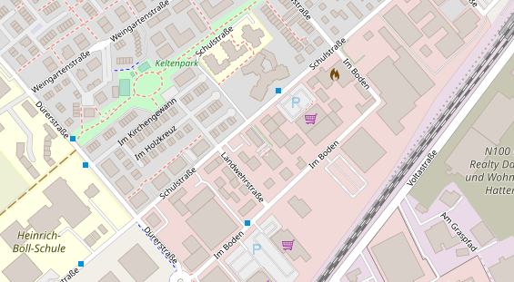 Physiotherapie auf Satellitenbild