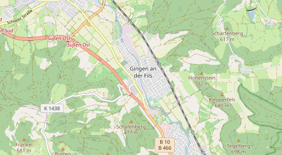 physical therapy on map