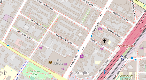 Physiotherapie auf Satellitenbild