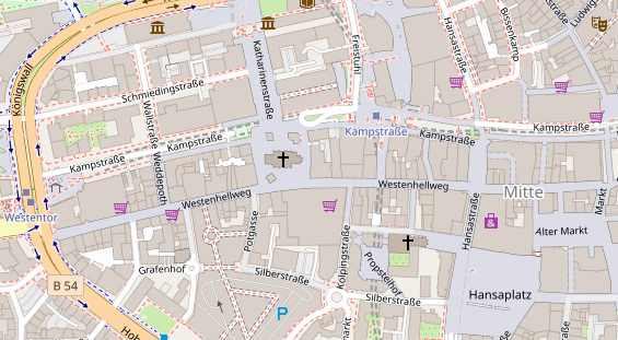 Physiotherapie auf Satellitenbild