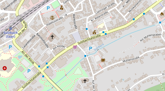 Physiotherapie auf Satellitenbild